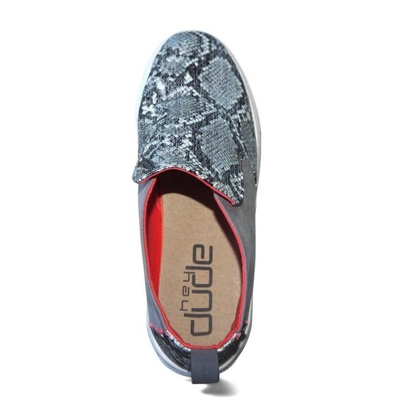 Hey Dude Peyton "Snake Grey" Slip-on Casual Shoes 121793172 Women's 10 - Picture 9 of 11
